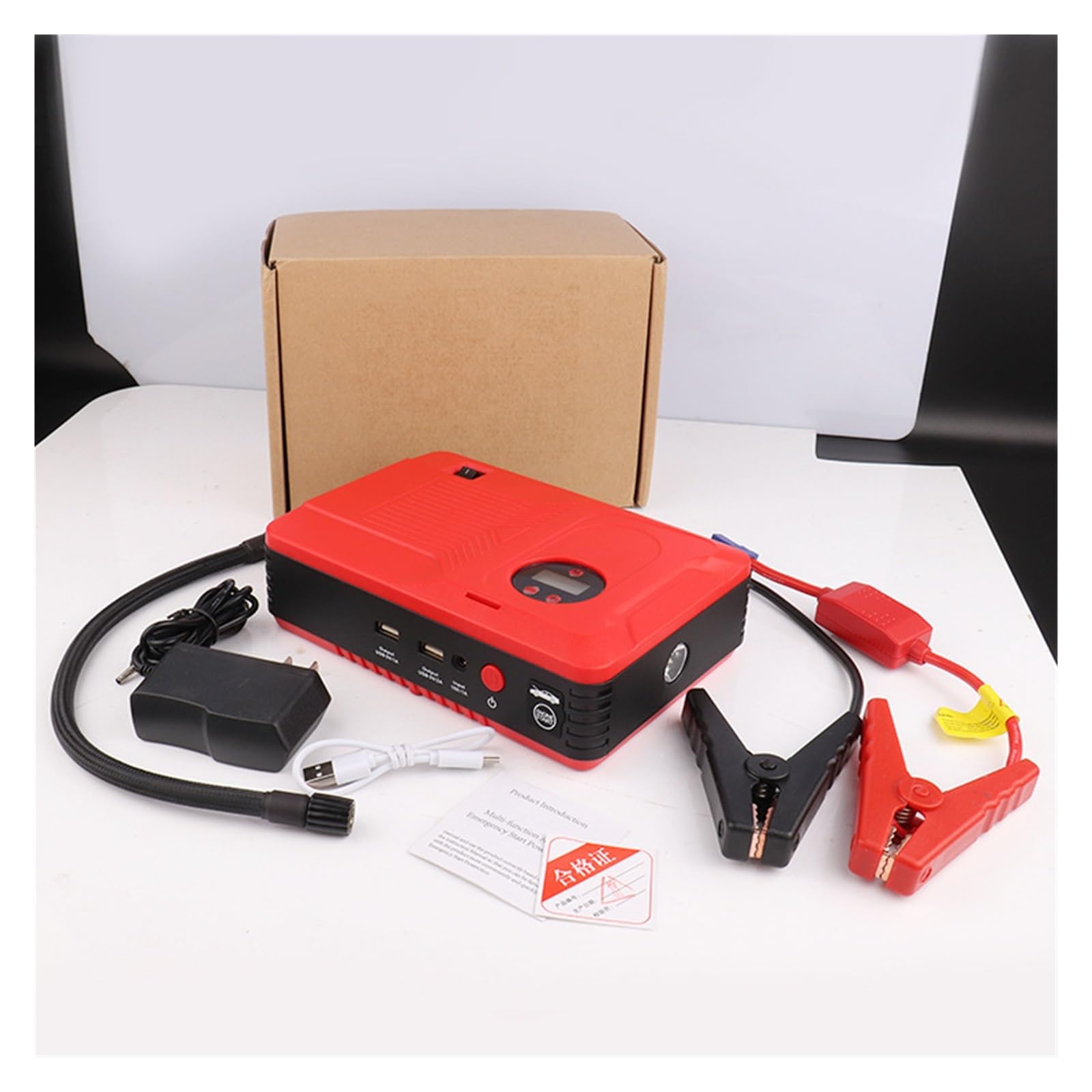 Alimentatore for avviamento di emergenza for auto 12V diesel benzina macchina all-in-one gonfiabile for artefatto di accensione elettrica montata su auto di grande capacità (Size : 48000mAh)