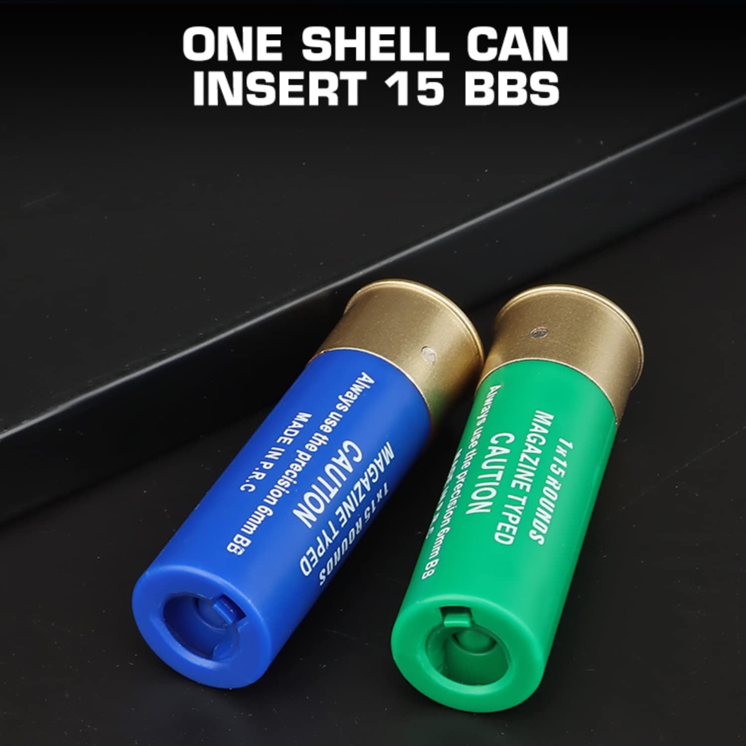 Zhongren Airsoft Shotgun Granate 15 Cartuccia Shotgun 6MM BB Plastica Shotgun Replacement Shell Magazine 6 Pack Compatibile con Cyma Double Eagle Tokyo Marui M870 Shotgun