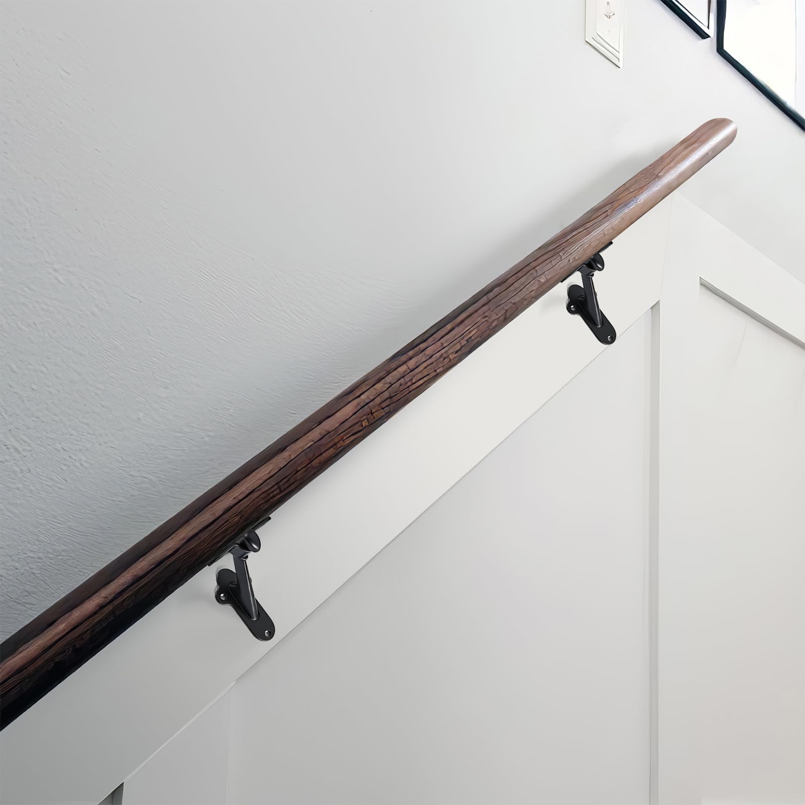 KHTUMEWARE-ST342 Matte Black Handrail Brackets 2-Pack in Matte Black — KHTUMEWARE