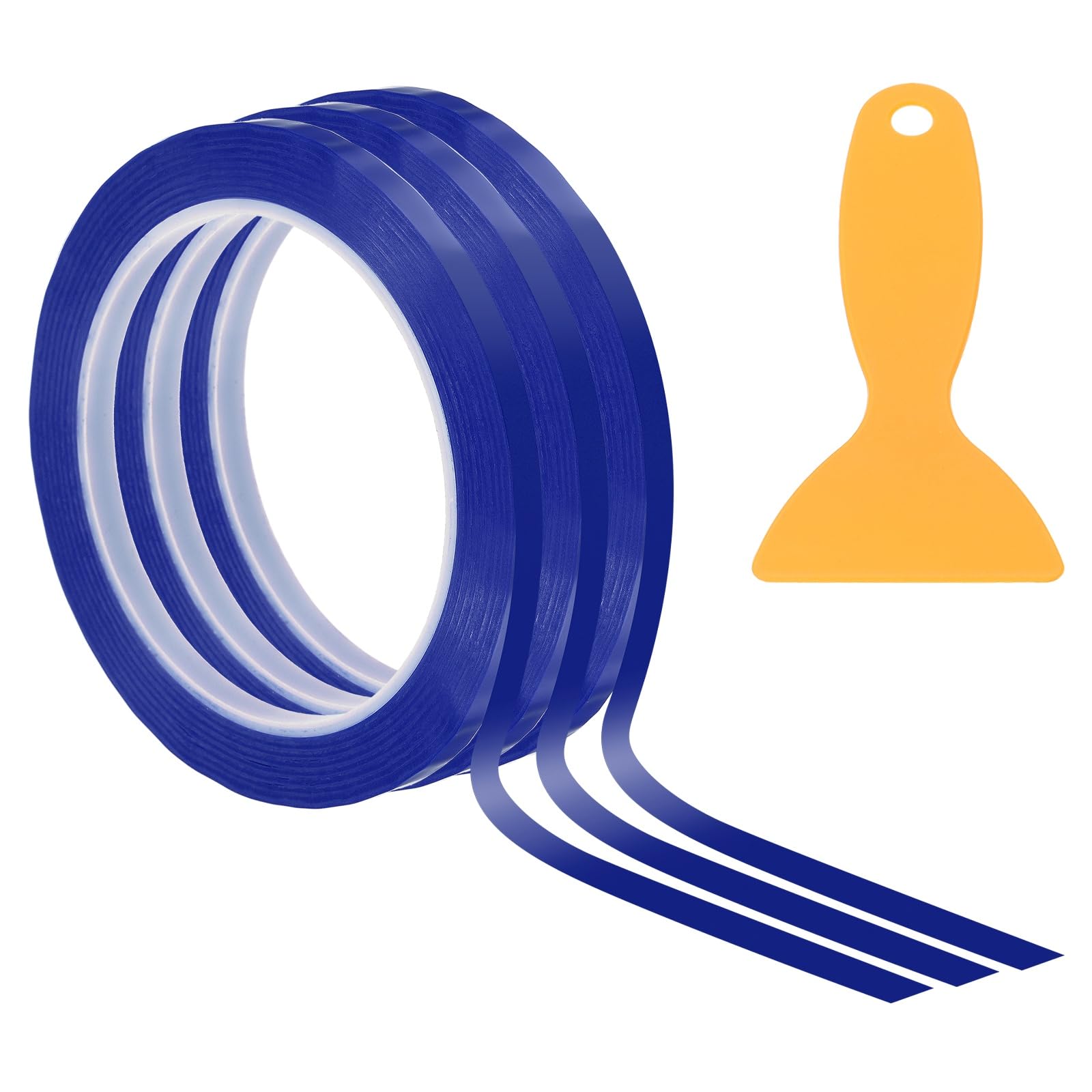 PATIKIL 5mm x 66m Whiteboard Tape,Thin Dry Erase Tape,Blue,3 Pack — image 1