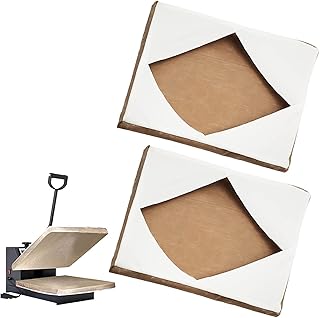 AQQHSAIN Heat Press Platen Wrap Cover 15*15inch Heavy Duty Cover Protector Non-Stick Heat Resistant Protector for Bottom Platen Heat Press Machine Platen Wrap for Heat Press Transfers（2）