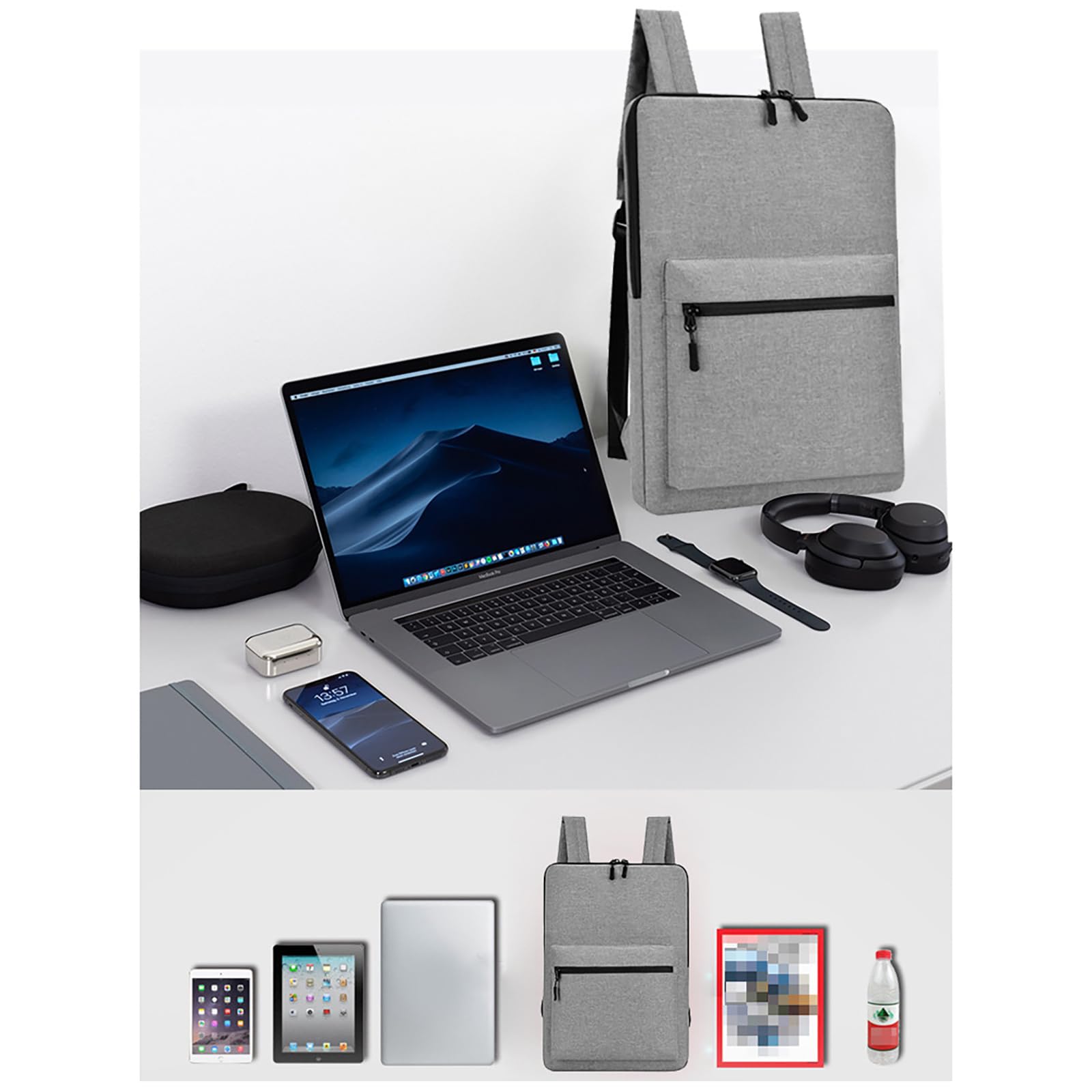 Amazon.co.jp: PCバックパック 超薄 拡張可能 15 15.6 16インチ 