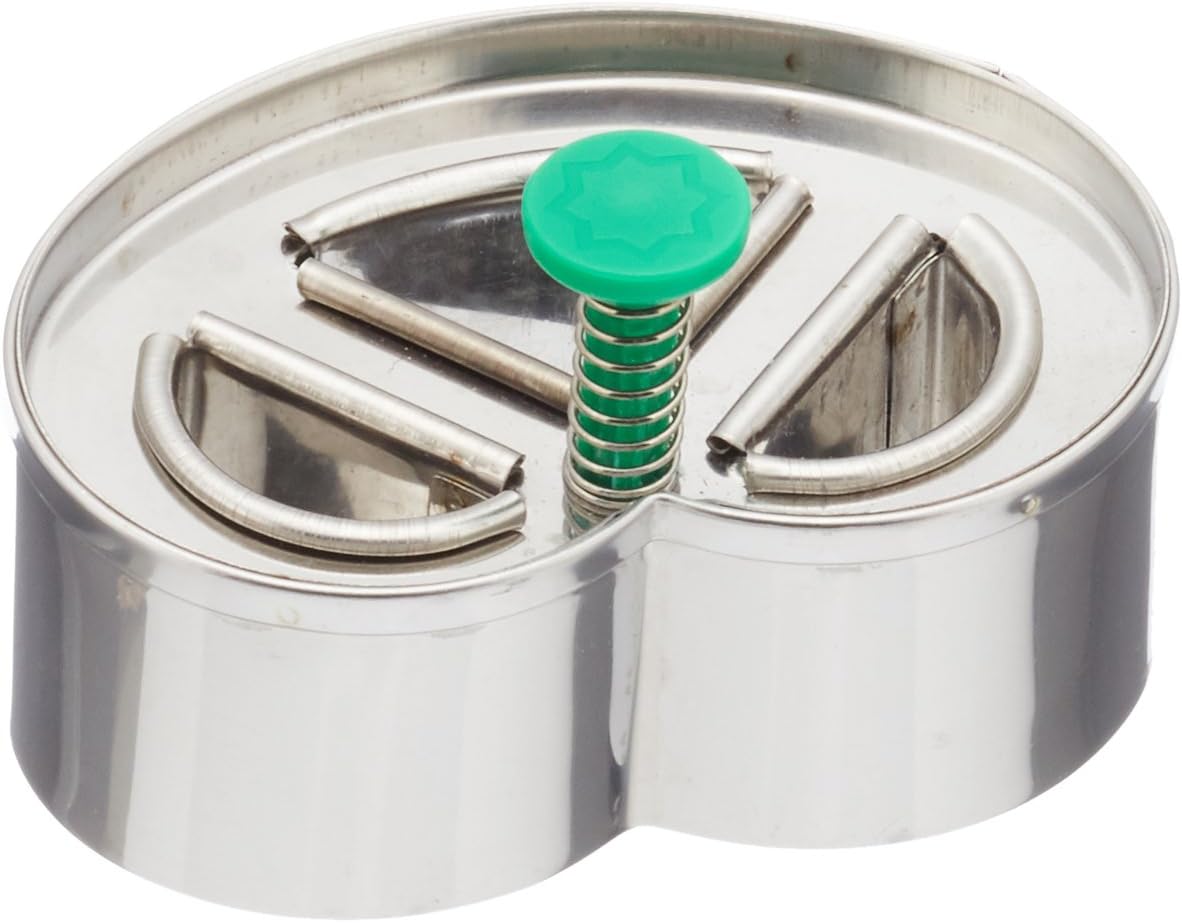 Staedter Linzer Pretzel Cookie Cutter with Ejector, Stainless Steel, Multi-Colour, 30 x 6.5 x 30 cm