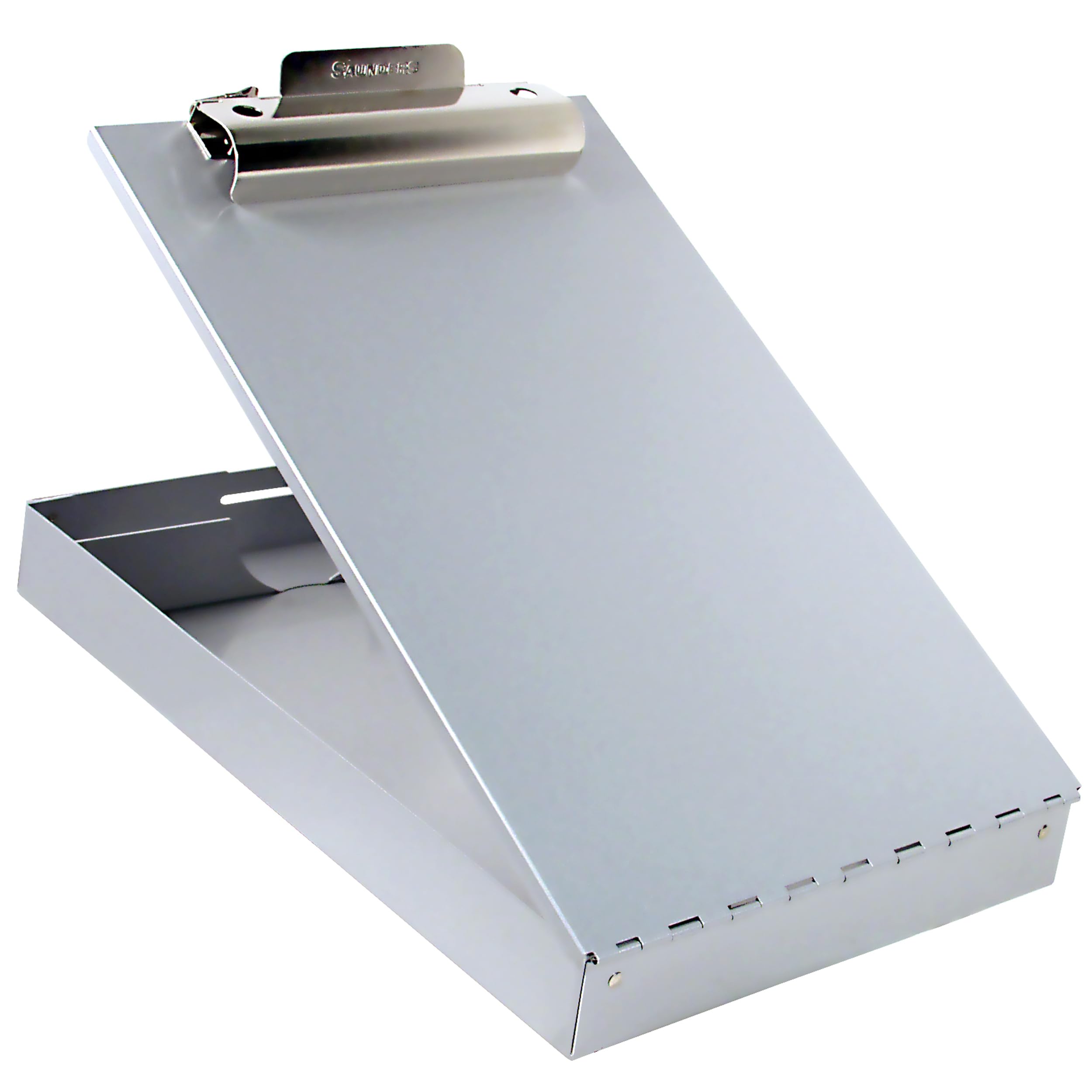 Saunders Recycled Aluminum Redi-Rite Storage Clipboard with Self-Locking Latch – Lightweight, Weather-Resistant Lacquer Finish Stationery Box. Office Products, Silver, Letter