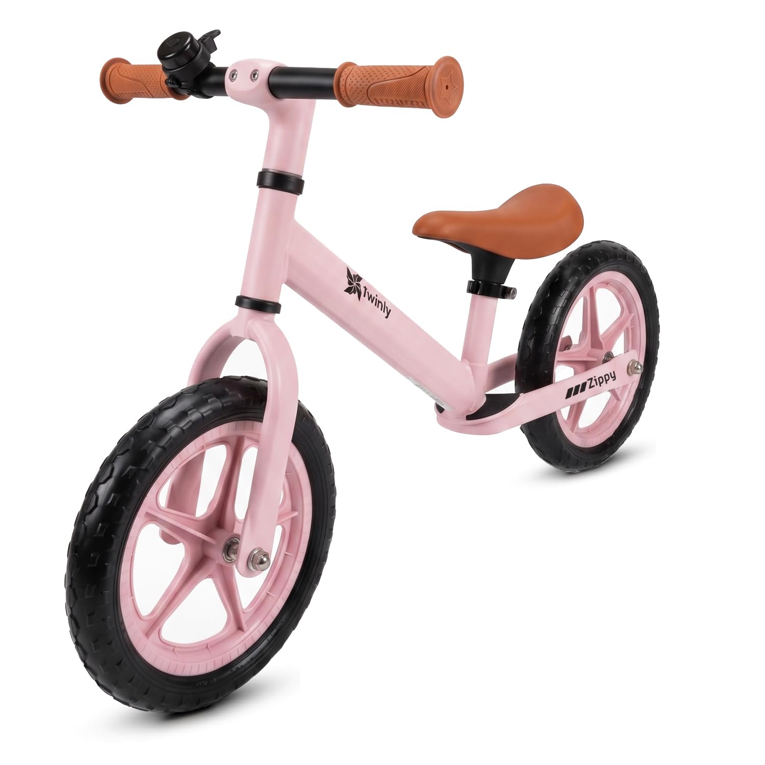 Twinly Vélo d'équilibre pour enfants 3-6 ans Zippy Vélo sans pédales avec siège réglable 80-125 cm, jusqu'à 30 kg, entraînement d'équilibre et de coordination