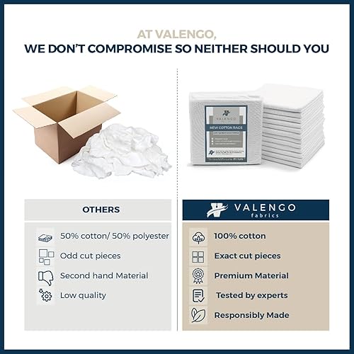 Miniatura 6 de VALENGO - Trapos sin pelusas, 100% algodón, trapos suaves para camisetas, paño sin pelusa para teñir madera, hierro fundido, trapos para limpieza,