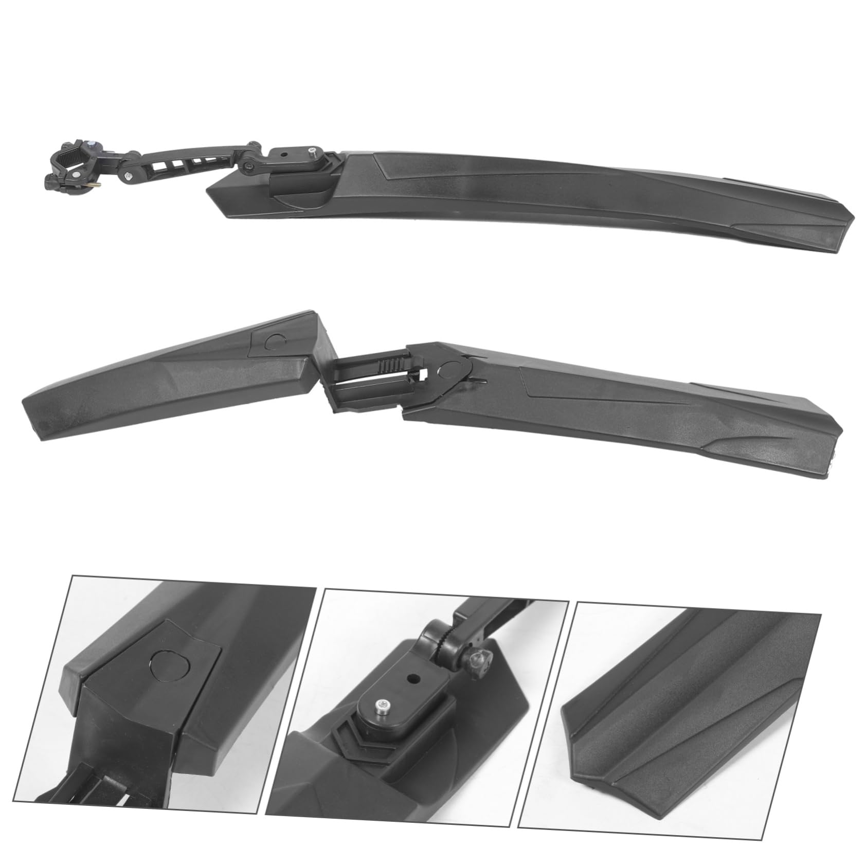 YARNOW Garde-Boue Avant et arrière VTT Gourde décalcomanies de vélo de Montagne brochettes Accessoires de Tout-Terrain Garde-Boue de vélo Garde-Boue vélo Robuste résine Black