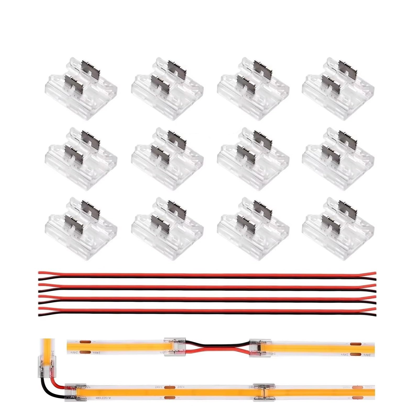 ES32 Kontroler Oświetlenia Schodowego LED Czujnik PIR 32CH Jednokolorowy 2CH RGB Pixel SPI Taśma LED Ściemniacz Kontroler Oświetlenia Schodowego(2pin 8mm connector)