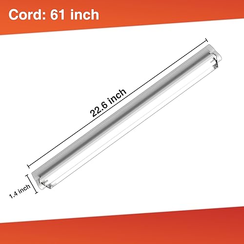 Miniatura 7 de Lámpara de reptil T5 UVB que incluye 2 bombillas HO 24W Reptile Anfibian Habitat Kit combinado de iluminación con bombilla UVB de 22 pulgadas 10.0