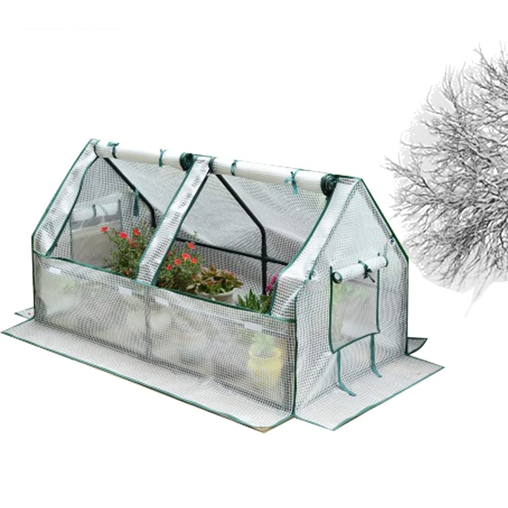 Invernadero de túnel, Cubierta de PE Reforzada Resistente Estructura de Acero Resistente Refugio de Flores de Plantas Tienda de Aislamiento de Frutas y Verduras al Aire Libre