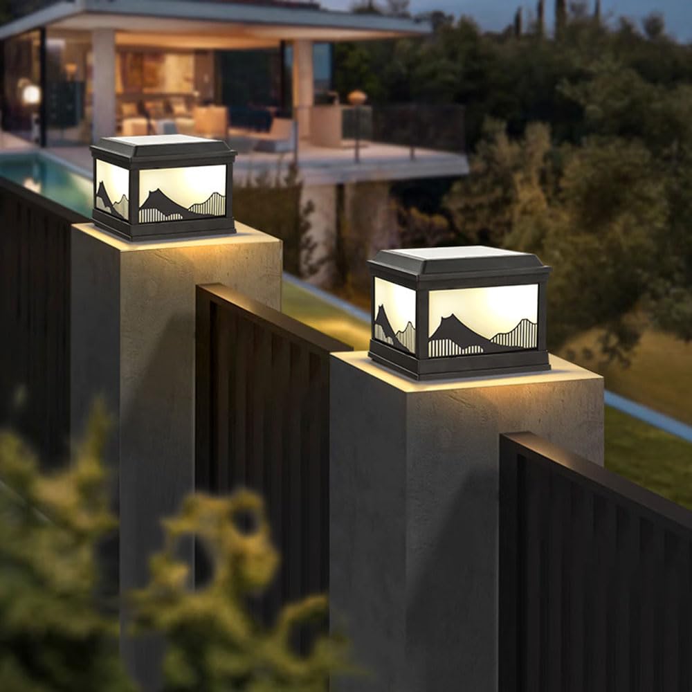 Lampada Solare Impermeabile Per Pilastri, Lampada A LED Impermeabile
