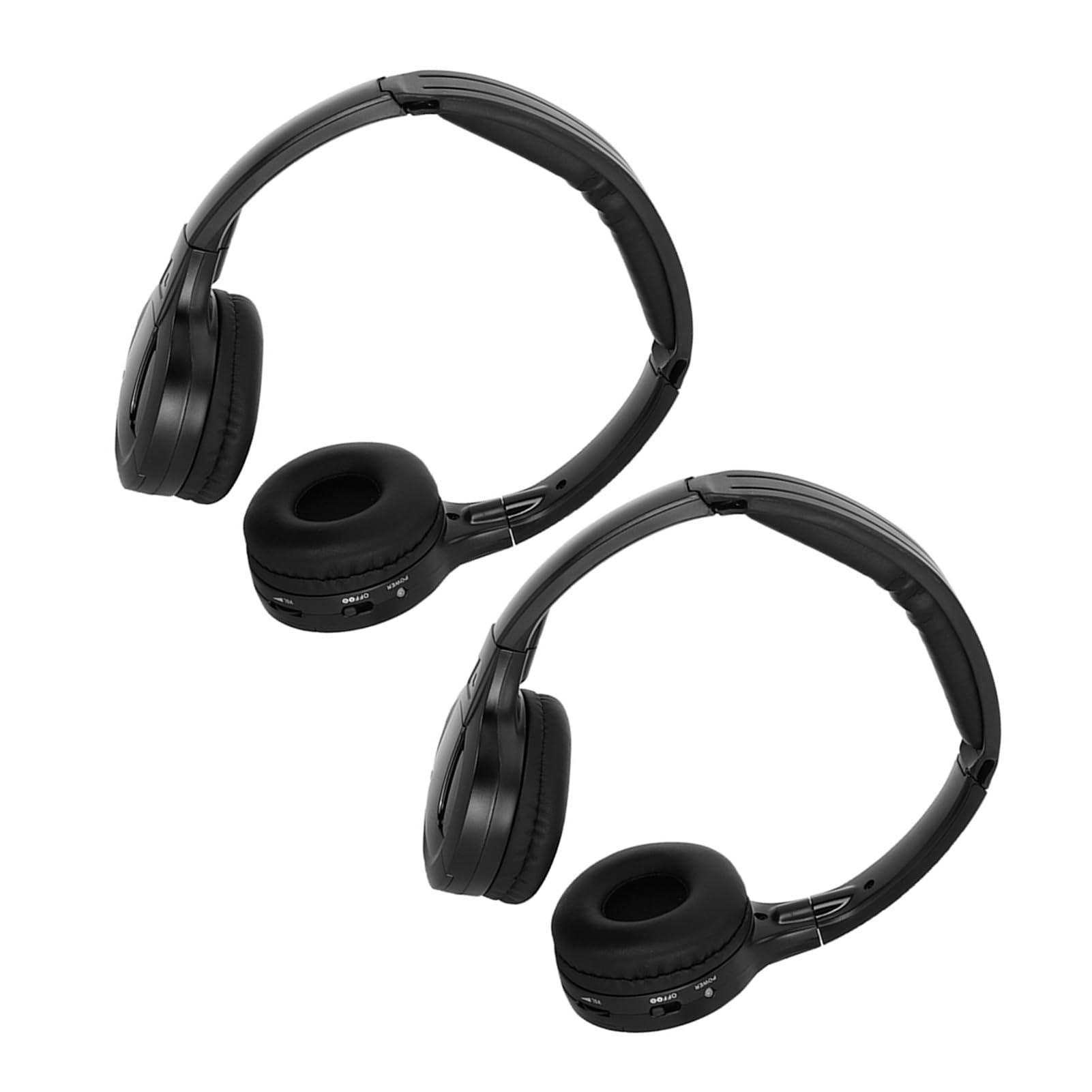Auriculares Estéreo Infrarrojos Inalámbricos de 2 Canales para Coche, Diseño Ergonómico Cómodo, Apagado Automático, Adecuados para Reproductor de DVD de Coche