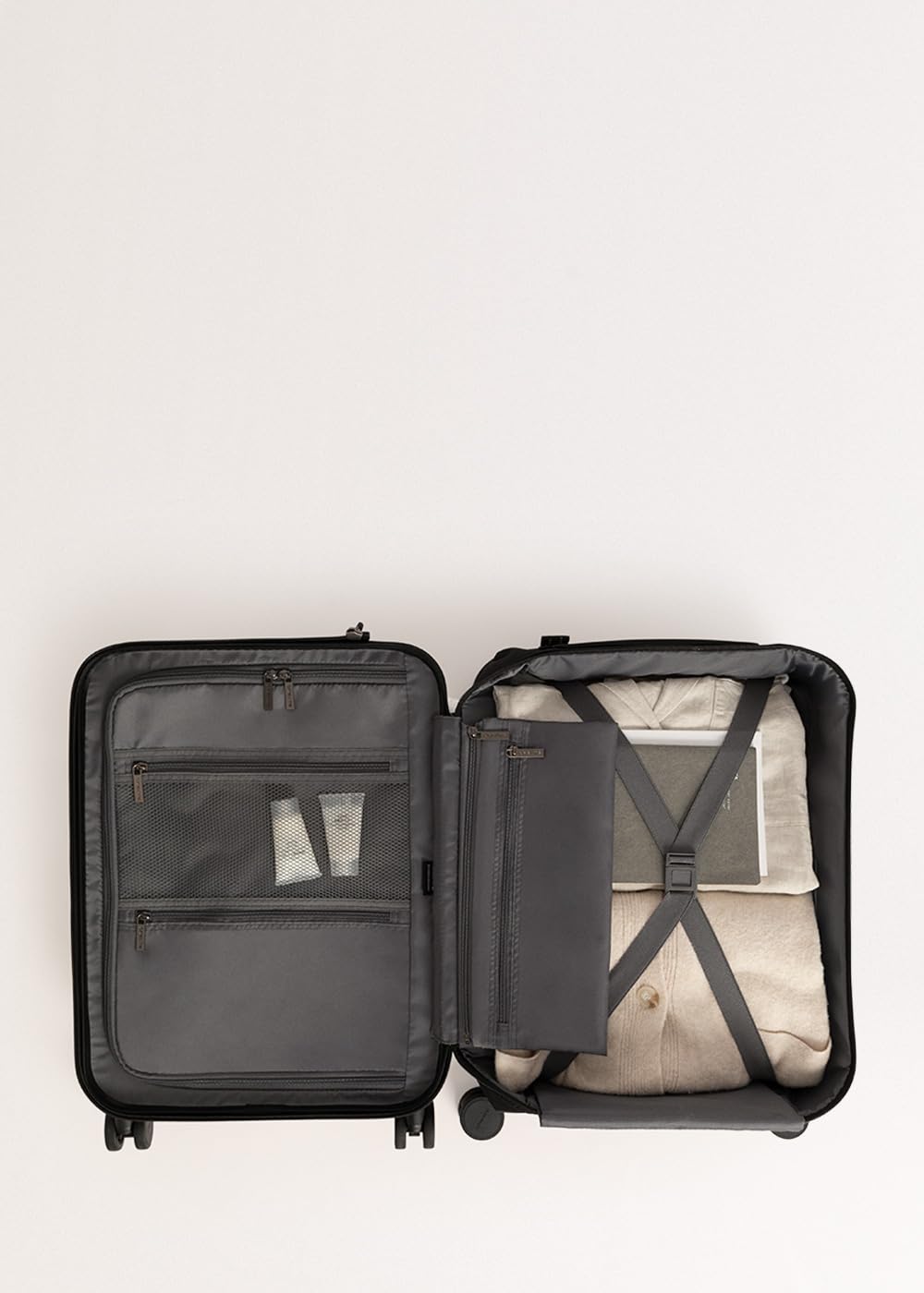 CREATE / Luggage Studio Foldable/Maleta rígida Plegable de policarbonato Verde Sage / 37.5x24x54cm / Candado TSA, 4 Ruedas Dobles, Organizador, Mango telescópico, Materiales Resistentes y duraderos