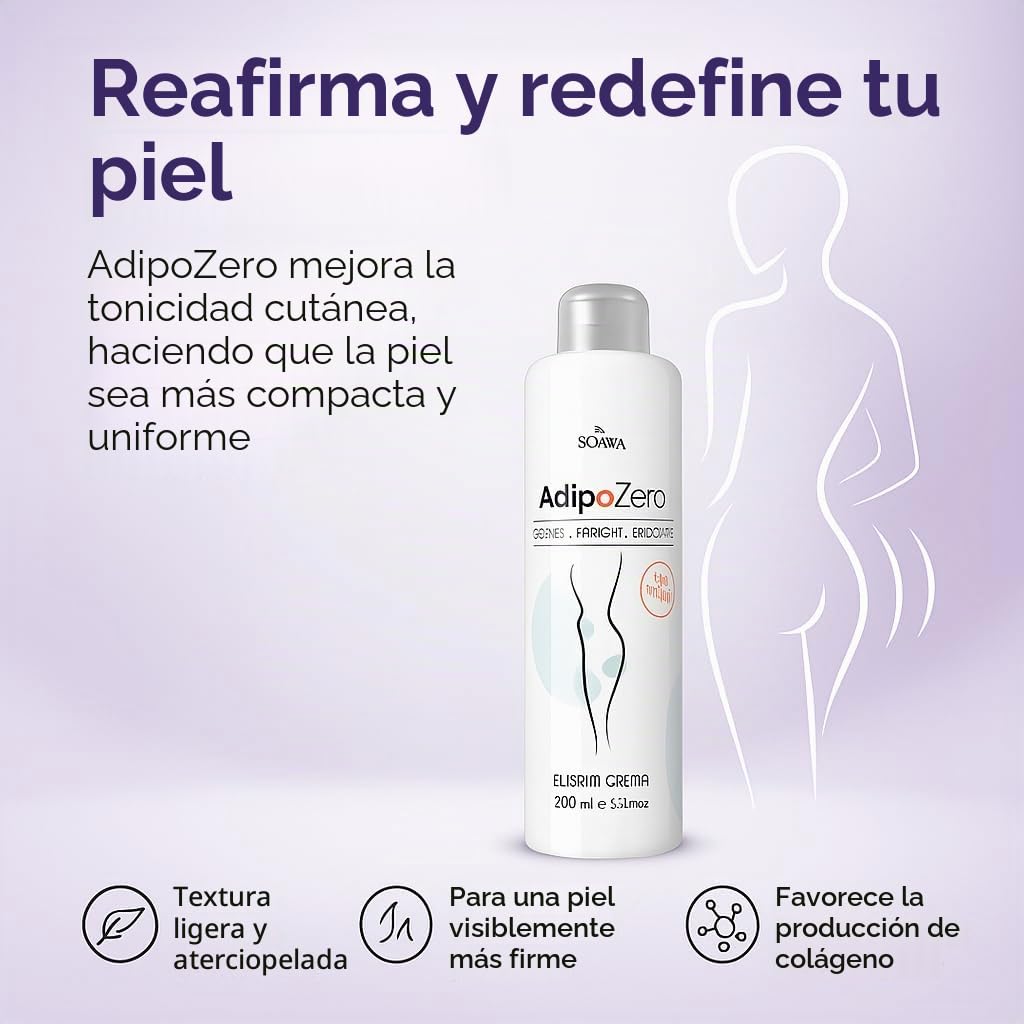 AdipoZero Crema Reductora Anticelulítica 800ml AlohaLabs | Efecto Tonificante y Reafirmante, Fórmula Drenante, Para Piernas, Glúteos y Abdomen, Textura Ligera