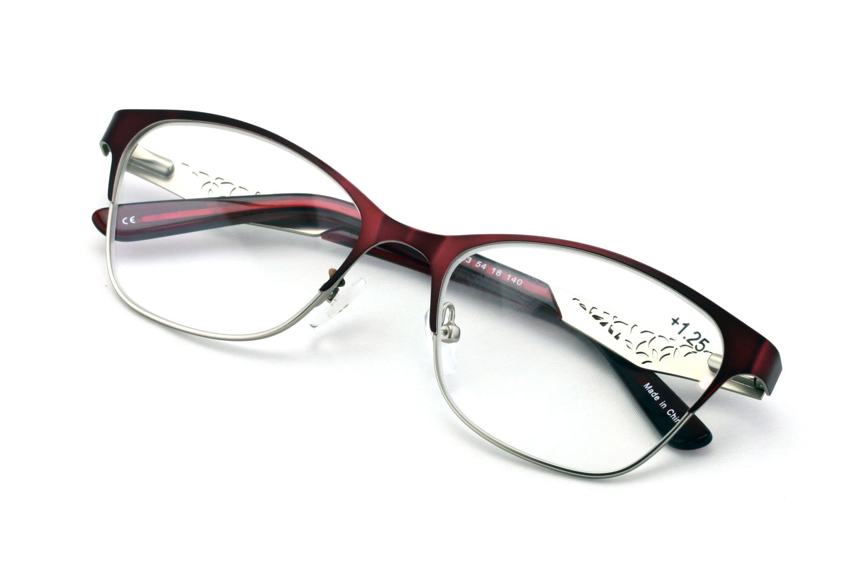 Large Women Premium Fashion Stainless Steel Reading Glasses - Wide Fitment Metal Reader