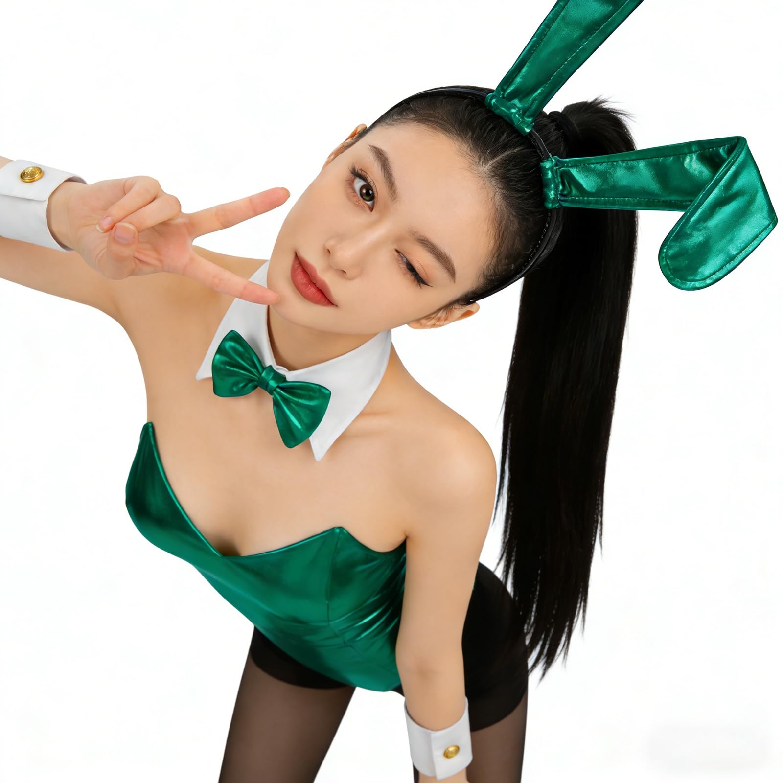 Amazon.co.jp: [神併良品] バニーガール コスプレ うさぎ グリーン