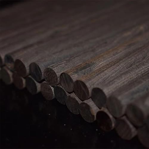 Miniatura 5 de Varillas de madera de ébano, de 5.91 pulgadas, de madera de Blackwood africana, bloques de tallado de madera en blanco, para tallar y tallar (10