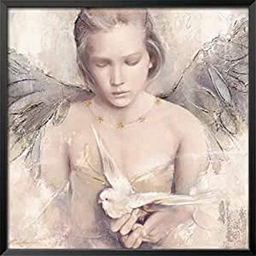 Framed Art Print - Amrhein, Elvira -"Rêverie d´Ange" - 31 x 31 cm - ATOS Series