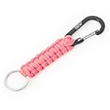 Carabiner Keychain,Paracord Keychain Small Aluminum Clip D Ring for Camping, Hiking, Fishing, Or As A Key Organizer