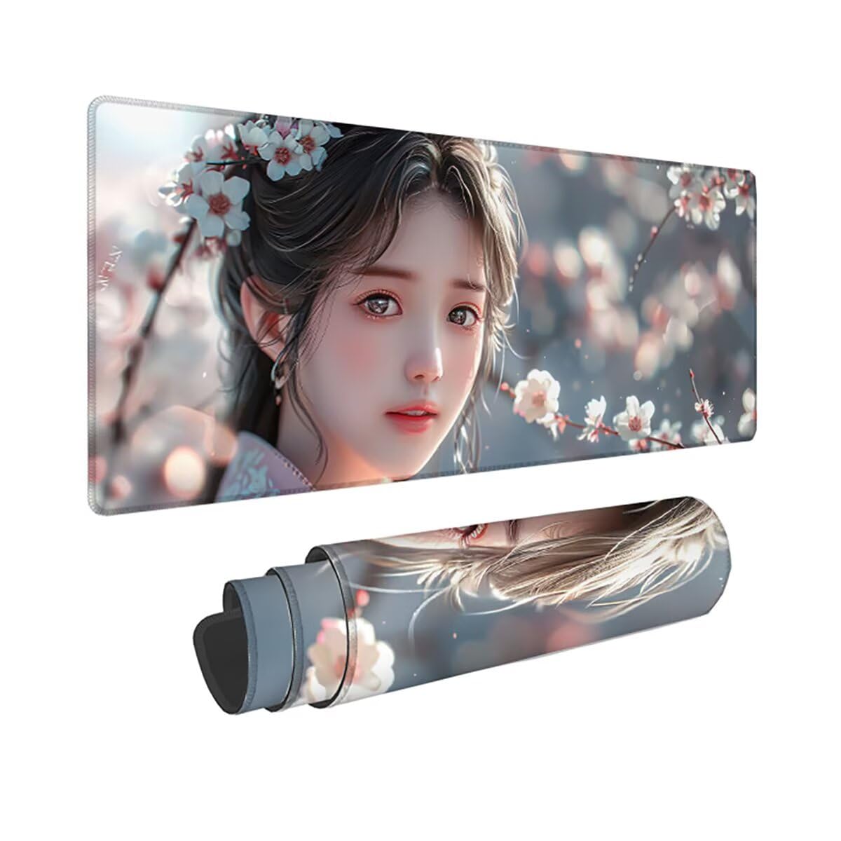 Tappetino per Mouse Gaming XXL 1200x600x3mm – Ufficio Mousepad Grande – Migliora la Velocità e la Precisione – Tenuta Stabile – Sottomano per Ufficio e Casa Accessori Scrivania – Donna Fiore LMDT9736
