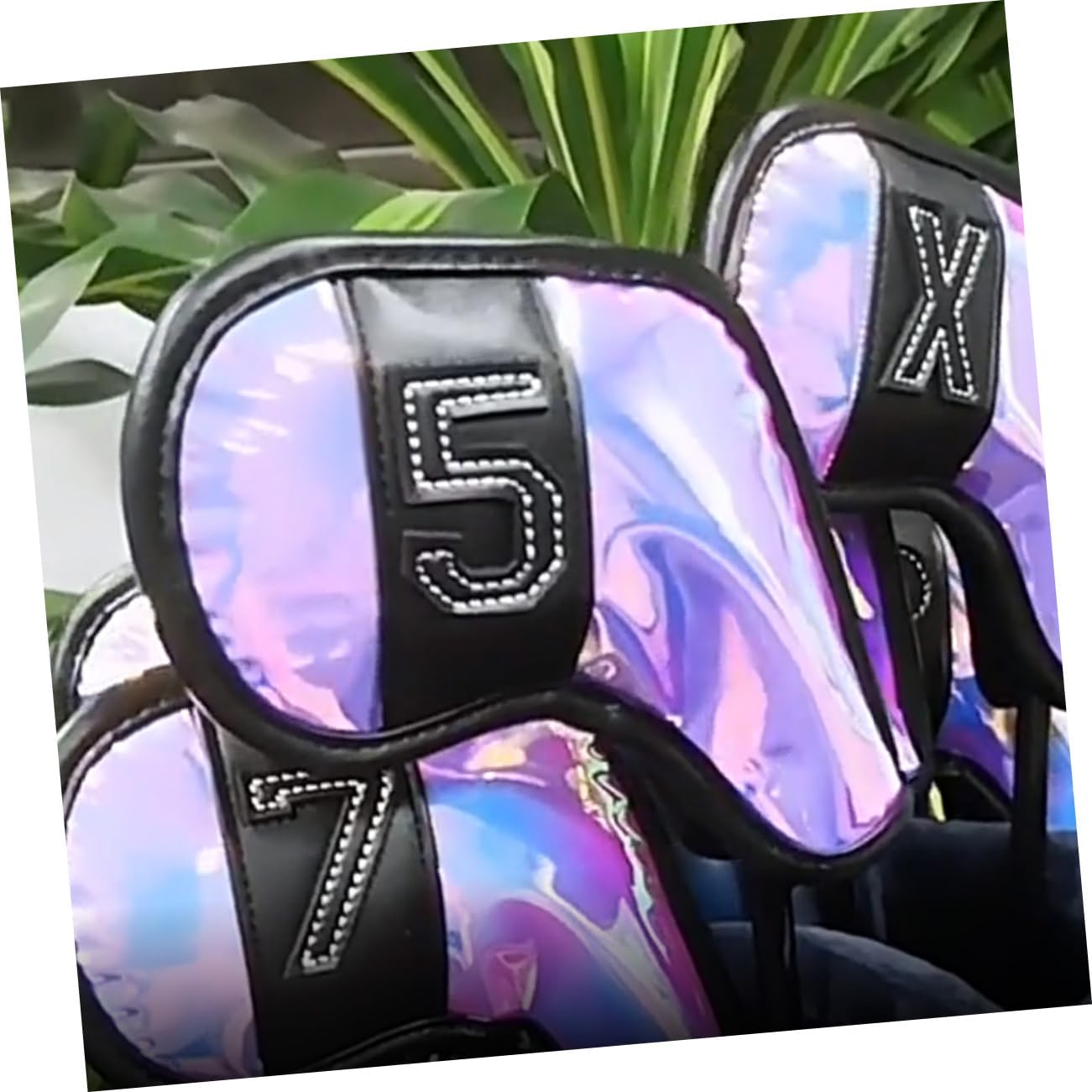 HEMOTON 10Pcs Golf Club Covers TPU Mirror Finish Driver Iron Headcovers Waterproof Scratch-Resistant Protection for Golf Clubs Suitable for Golfers