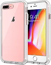 JETech Capa para iPhone 8 Plus e iPhone 7 Plus 5,5 Polegadas, Case Protetora de Telefone à Prova de Choque Não-Amarelecimento, Capinha Parte Traseira Transparente Anti-Riscos (Claro)