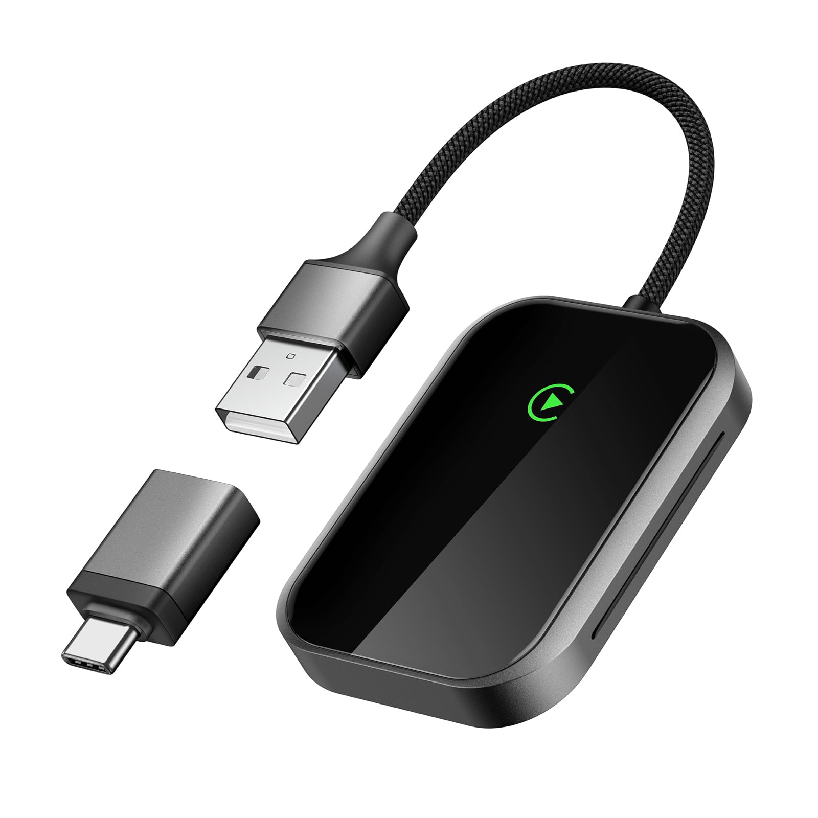 Wireless CarPlay Adapter for iPhone, Apple CarPlay Wireless Adapter USB-C, Bluetooth Connection, Auto-Switch for Multiple iPhones, Fast & Stable, iOS 10+ (Phantom Black)-image-43