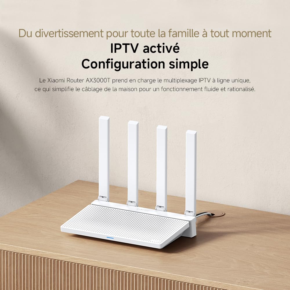 Xiaomi Routeur WiFi6 AX3000 - Port Gigabit, Système Mesh | Performance WiFi Haute Vitesse