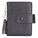 Women's Mini Credit Card Case Wallet with ID Window and Card Holder purse 9 Colors(Black)