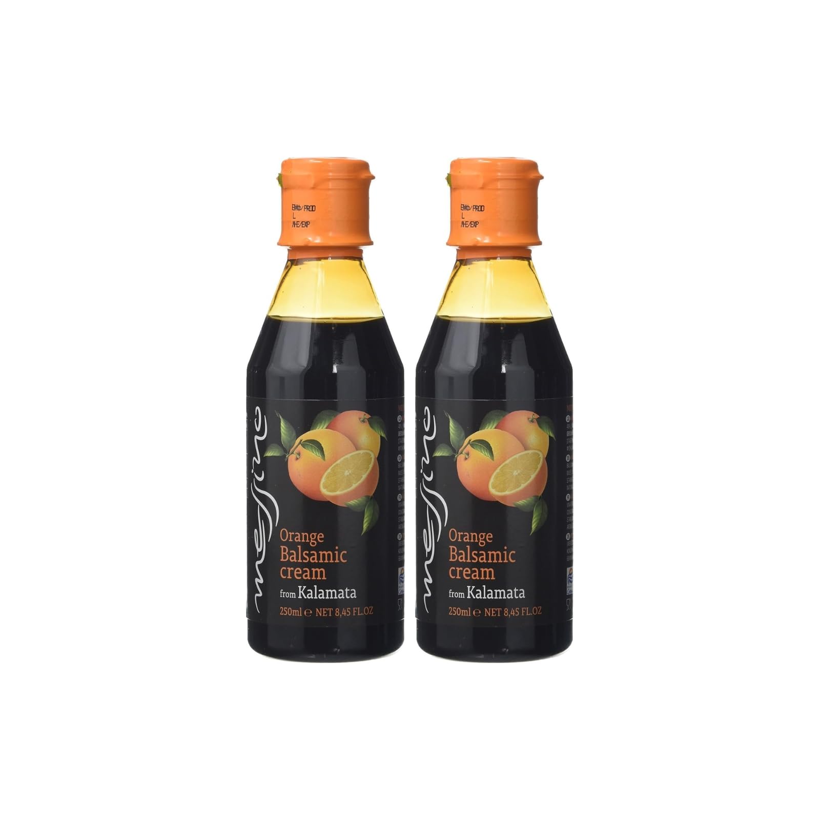 Messino Greek Orange Balsamic Cream, Pack of 2 x 250 ml (Total: 500 ml)