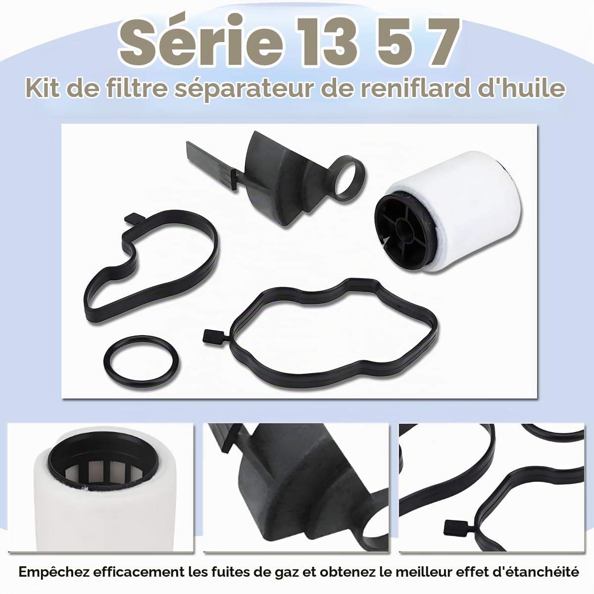 ZAMDOE 11127793164 Reniflard De Filtre Séparateur D'huile sur Mesure pour BMW 1 3 5 7 Series E46 320D 330D E39 E60 E61 525D 520D 530D X5 E53 Filtre Séparateur D'huile Respiratoire