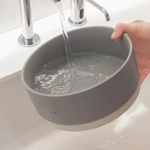 Miniatura 6 de Oslo - Cuenco de cerámica para perros, cuenco de agua de 6 pulgadas para perros medianos y grandes, plato antideslizante resistente para perros,