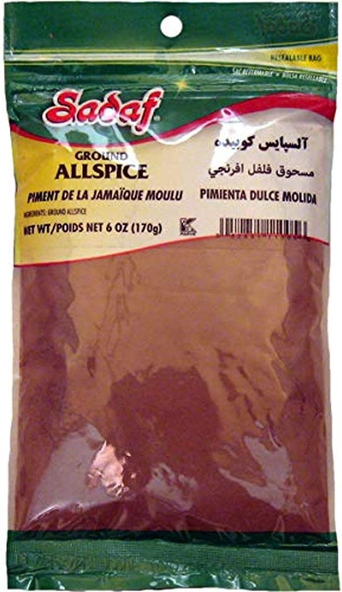 Sadaf Allspice Ground - Allspice Powder for Cooking and Food Seasoning - All Spice Seasoning - Caribbean Cuisine - Kosher - 6 Oz Resealable Bag