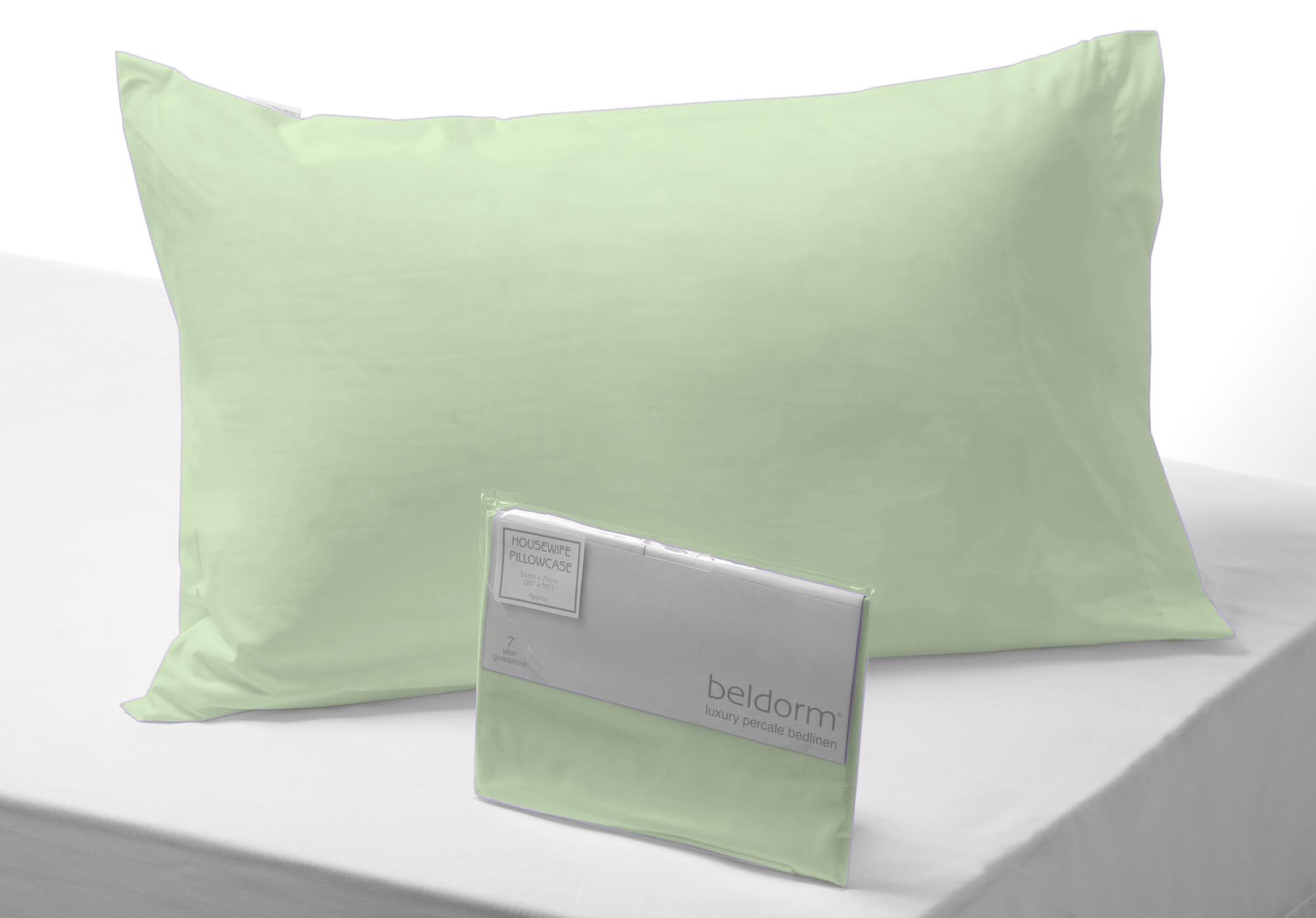 Belledorm - Pillowcase - 200 Thread Count - Cotton/Polyester Blend - Pale Green