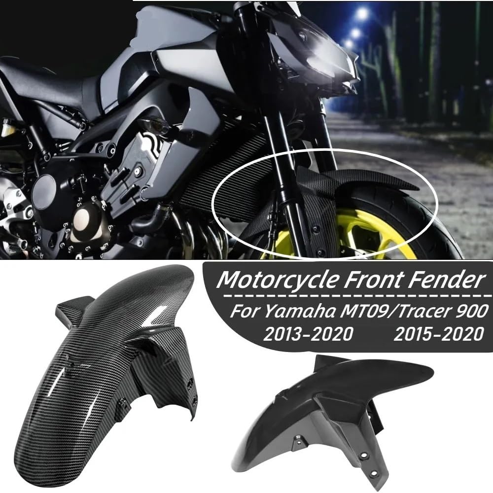 błotnik Przedni błotnik pasuje do Yamaha MT09 2013-2020 Tracer900 2015-2020 osłona przeciwbryzgowa błota obudowa ochronna(Black)