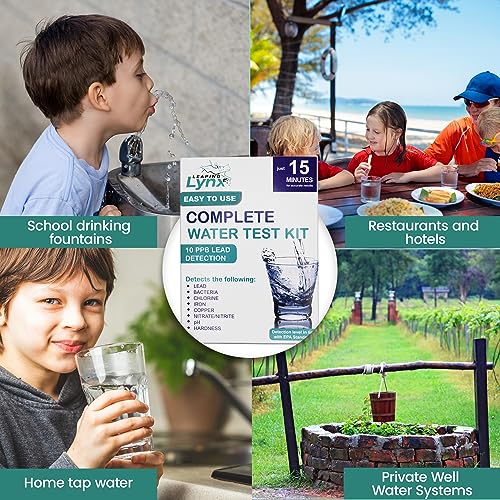 Drinking Water Testing Kit Water Test Strips for Detection of Lead, Bacteria, Hardness, pH