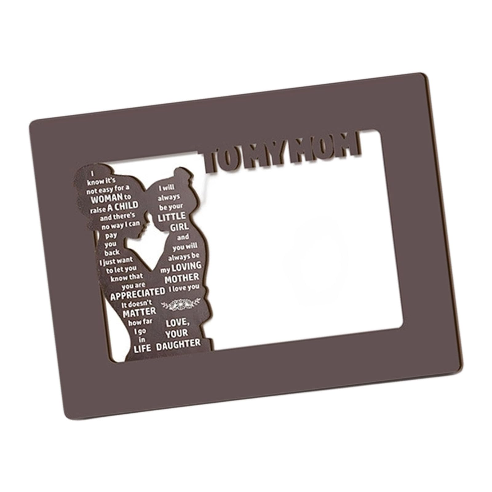 TFAOYS Mother/Father Day Picture Frames From Daughter and Son Farmhouse Engraved Wood Photo Frames with Warming Sayings Farmhouse Engraved Wood Photo Frame Keepsakes Picture Frame