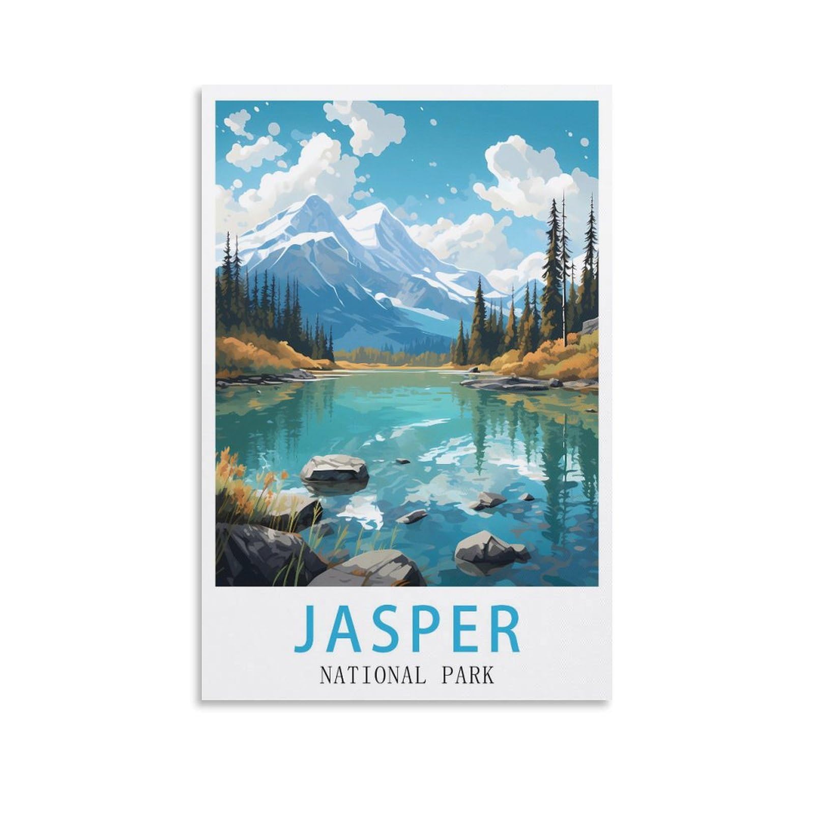 LNUYITR Jasper National Park Canada Vintage Travel Posters 08x12inch(20x30cm) Canvas Art Posters And Wall Art Picture Prints Modern Home Bedroom Decor Posters