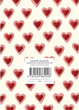 Carousel Worldwide 2027 Emma Bridgewater Big Pink Hearts Diary, A6 Week to View