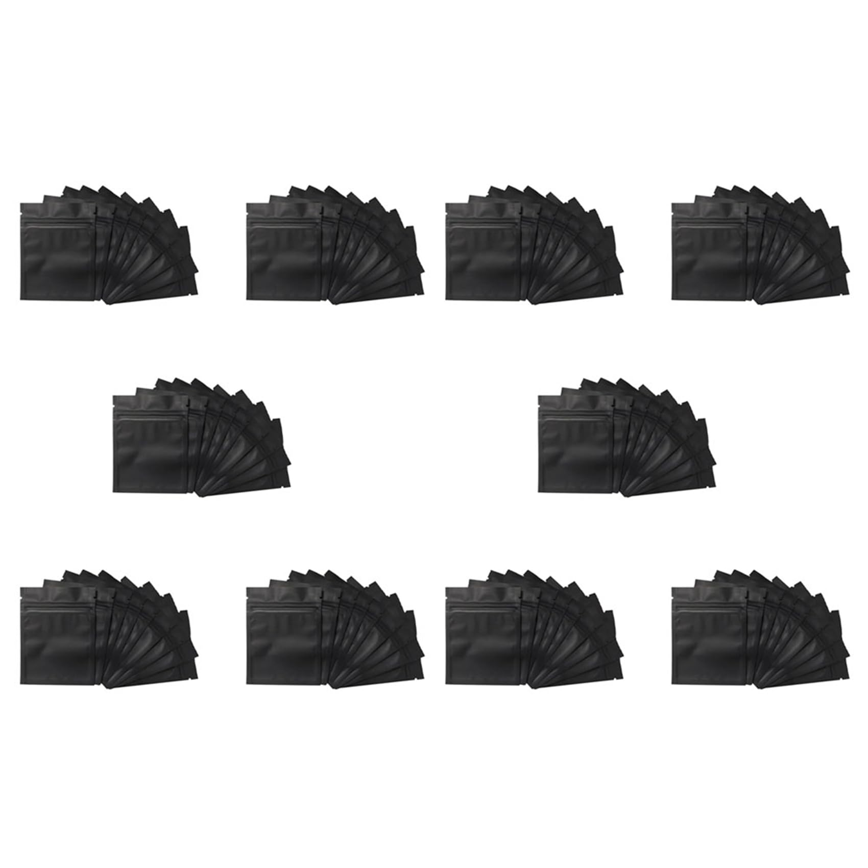 Hndhbfgrt 1000 Pack Smell Proof Bags - 3 x 4 Inch Resealable Bags Foil Pouch Bag Flat Zipper Closure Bag Matte Black