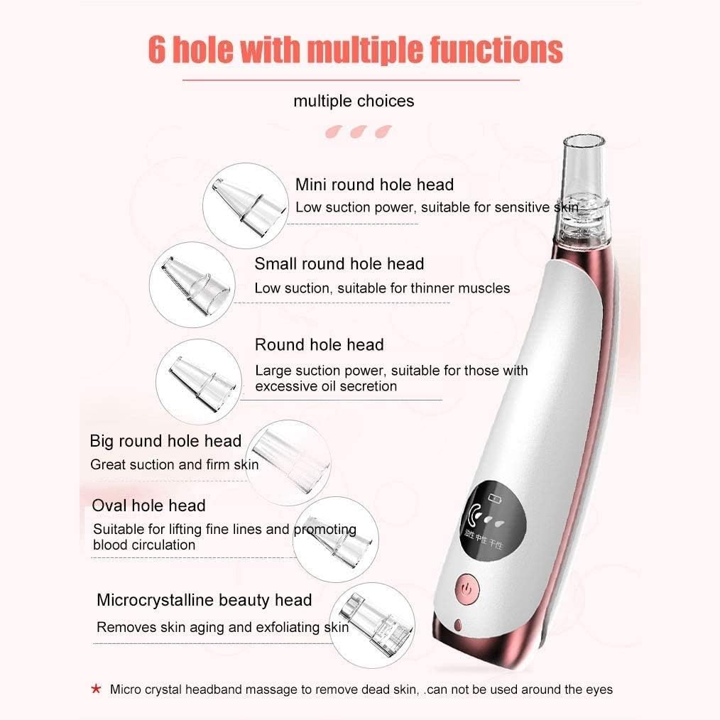 ZQQZEZ Blackhead Remover Pore Vacuüm Krachtige Zuig Gezichtsvelreiniger Acne Comedones Extractor Tool Pore Cleaner USB oplaadbaar