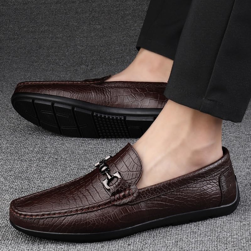 Men's New Luxury Loafers Fashion Comfortable Men's Flat Business Formal Leather Shoes Genuine Leather Casual Driving Shoes2