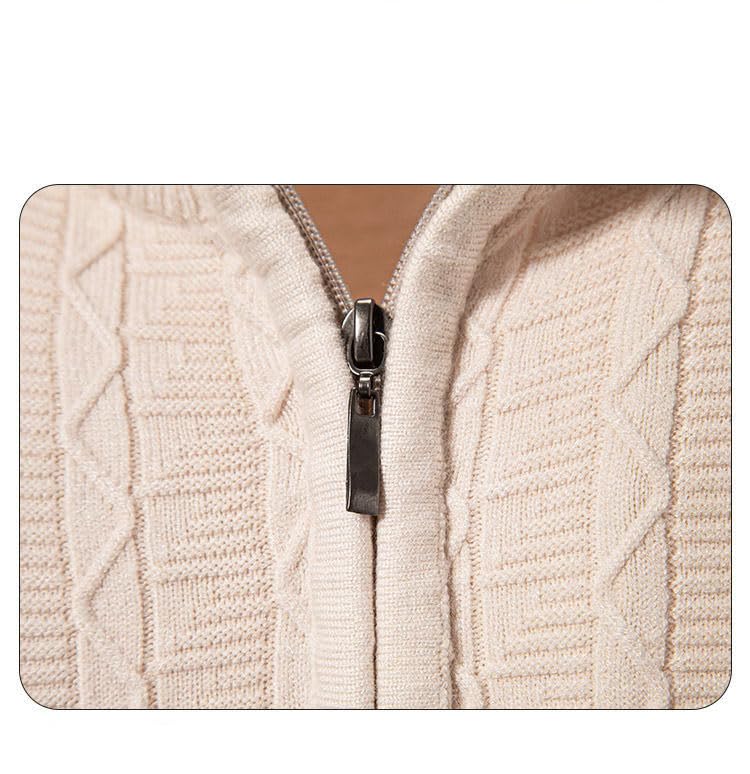 Mens Quarter Zip Pullovers Slim Fit Mock Neck Polo Sweaters in Knitted for a Stylish & Comfortable3