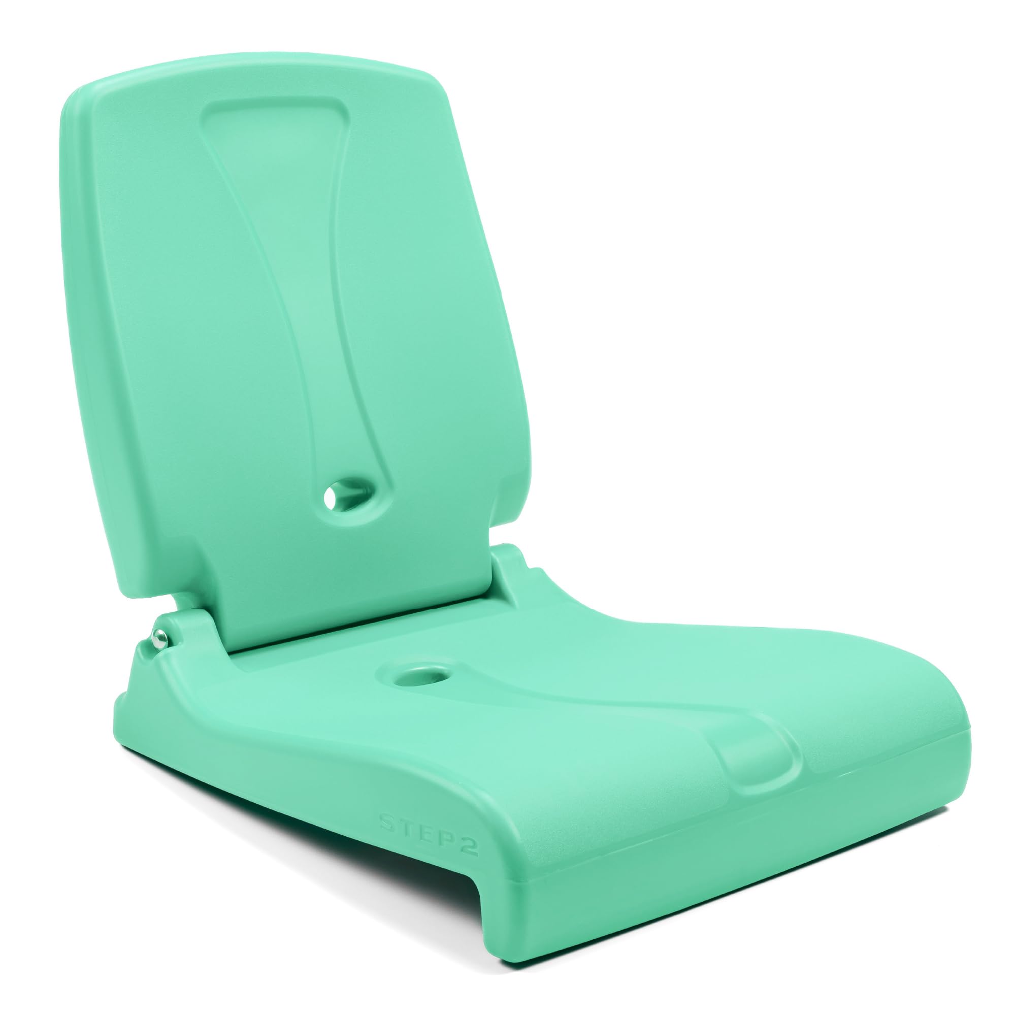 Step2 Folding Flip Seat, Lightweight Portable Outdoor Chair for Poolside, Camping, Beach, Boats, Tailgates, Durable Ground Chair with Back Support for Adults, Mint