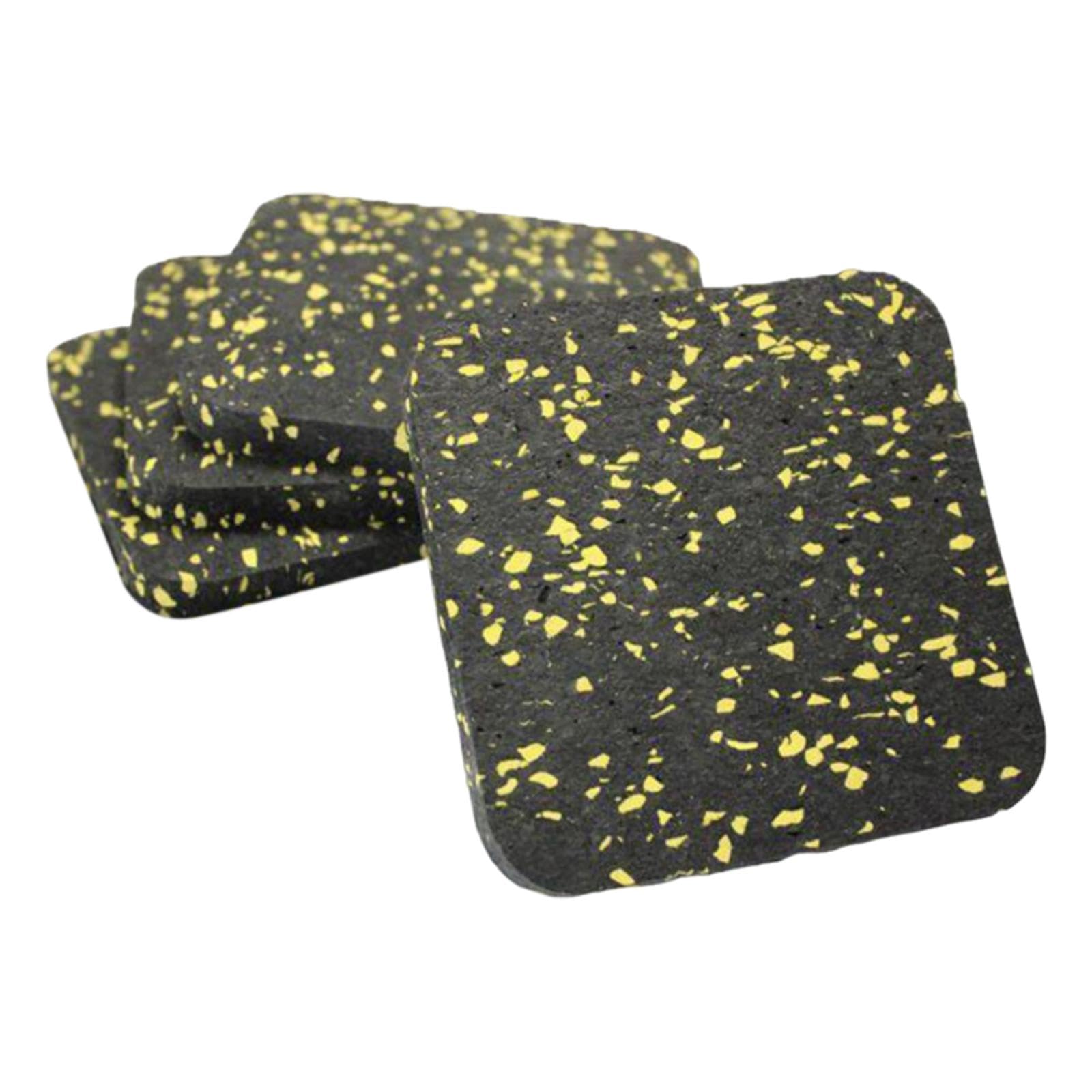 CALANDIS 4 Pieces Treadmill Mat Pads Silent Foot Pad for Exercise Bike Rowing Machine Black Yellow | Exercise Mats | Fitness Equipment & Gear | Fitness, Running & Yoga | Sporting Goods-image-35