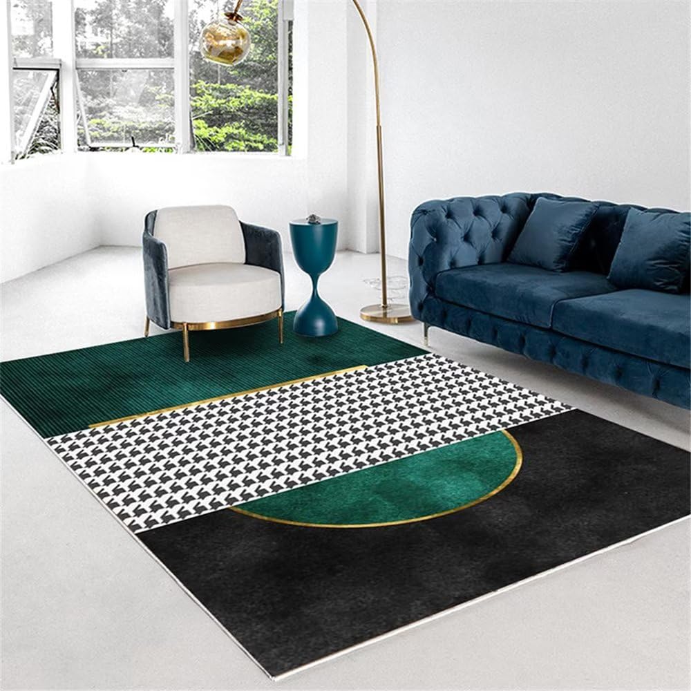 Alfombra infantil antideslizante y suave de 140x200cm con diseño de cuadros