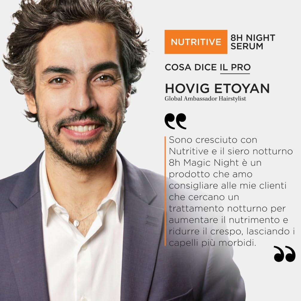 Kérastase, Nutritive, Siero Notturno Nutriente, Per Capelli Secchi, Azione Rivitalizzante, Con Proteine di Origine Vegetale e Niacinamide, Siero Notturno 8h Magic Night Serum