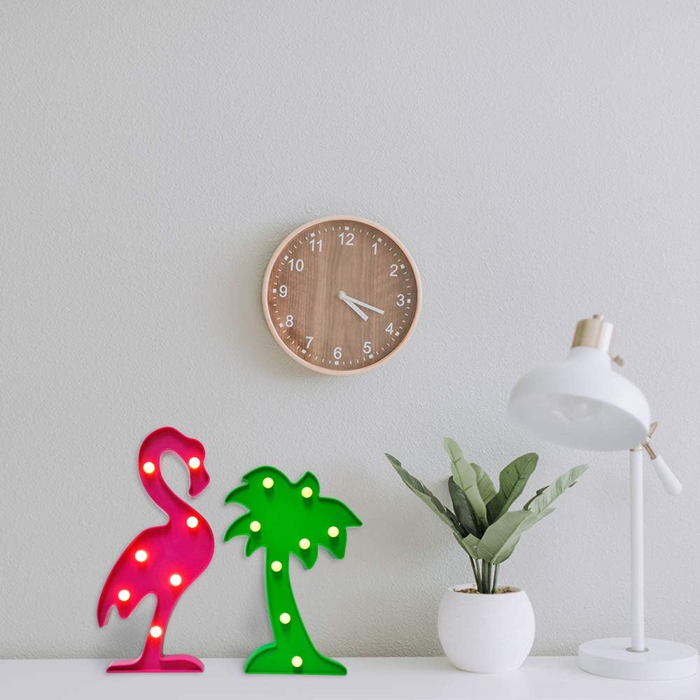 AceList Tropical Luau Party Supplies Flamingos Palm Trees Sign Light for Hawaiian Themed Party Decoration Birthday Bedroom Wall Decor Table Centerpieces