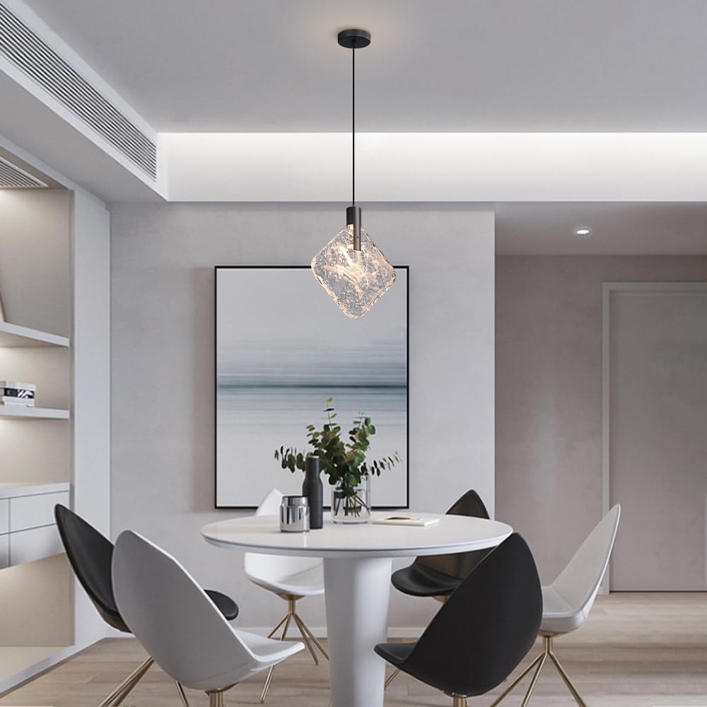 Bedside Black Crystal Lamp Fixture Ceiling Lamp Over Island Sink Kitchen Island Lighting Fixture Chandelier for Dining Room Bedroom