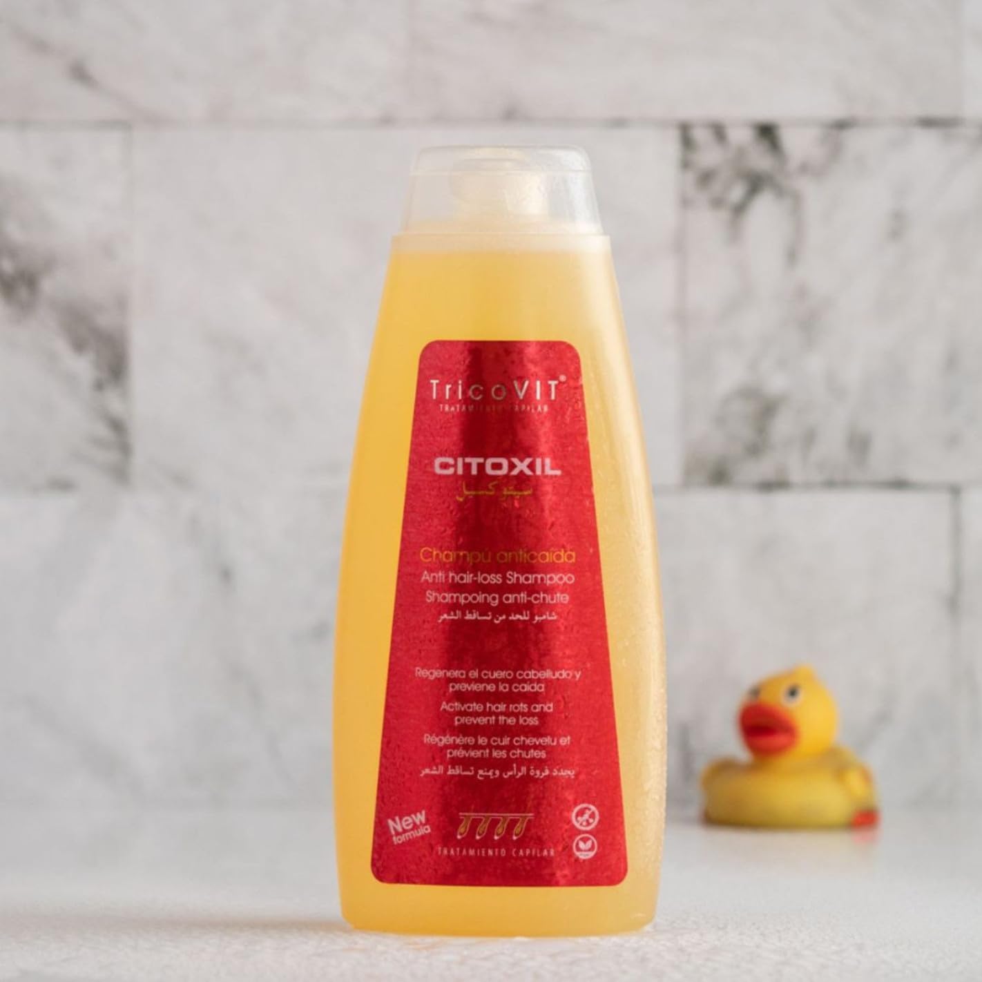 TricoVIT Pack Anticaída Cabello Hombre y Mujer – 10 Ampollas Anticaída + 28 Parches Capilares + Champú Anticaída + Neceser | Tratamiento Capilar Completo para Frenar la Caída y Fortalecer el Pelo